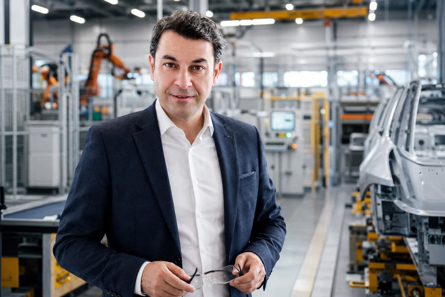 Dipl.-Ing. Konstantin Kotsikas – reale Person, Werksumgebung KI-generiert